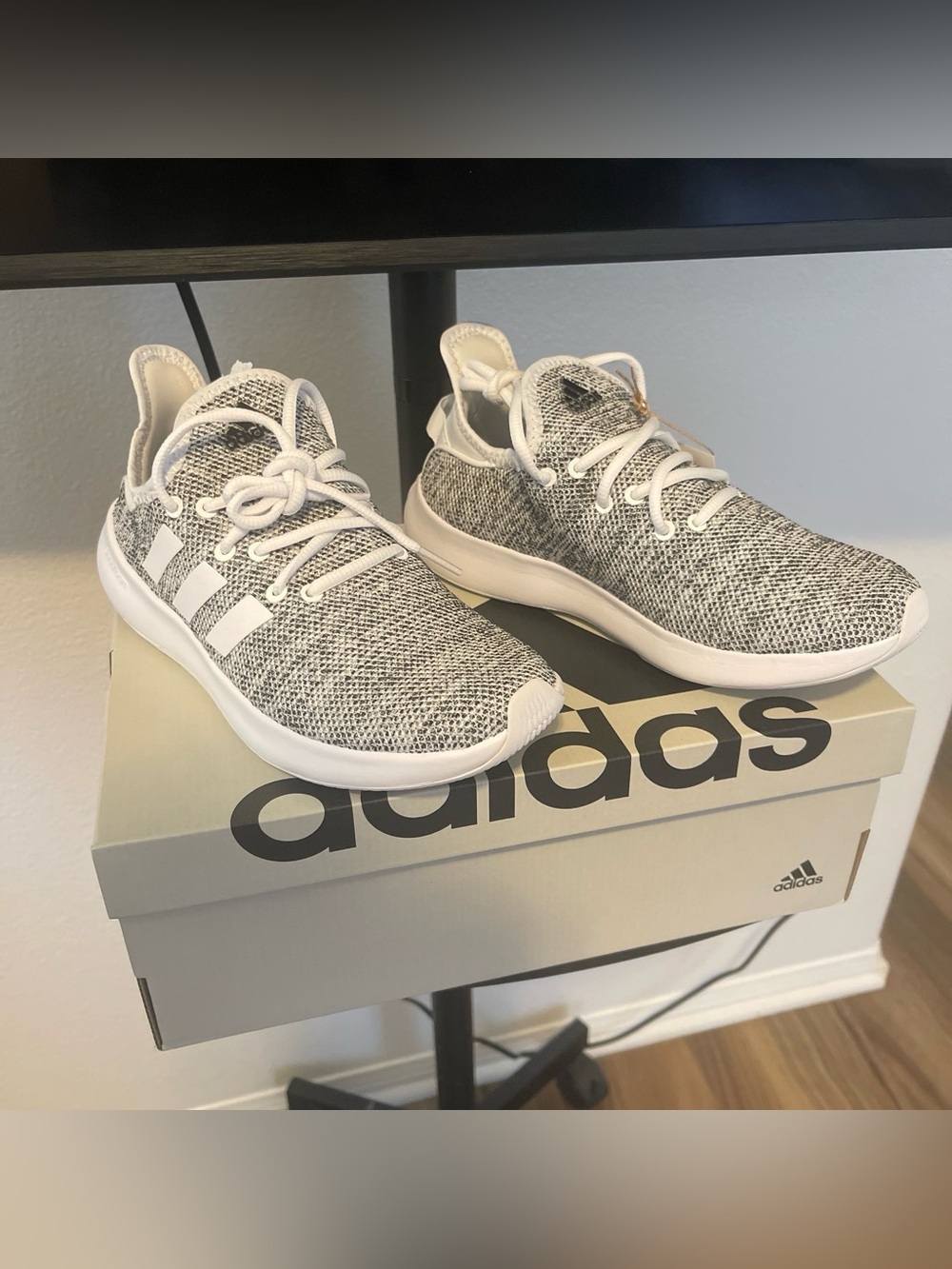 adidas Women's cloudfoam pure Sneakers - White/Gray
